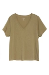 Madewell Whisper Cotton V-neck T-shirt In Distant Surplus