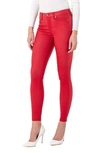 Liverpool Los Angeles Liverpool Abby Skinny Jeans In Cherry Wood In Cardinal Red