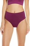 Yummie Ultralight Seamless Shaping Thong In Plum Caspia