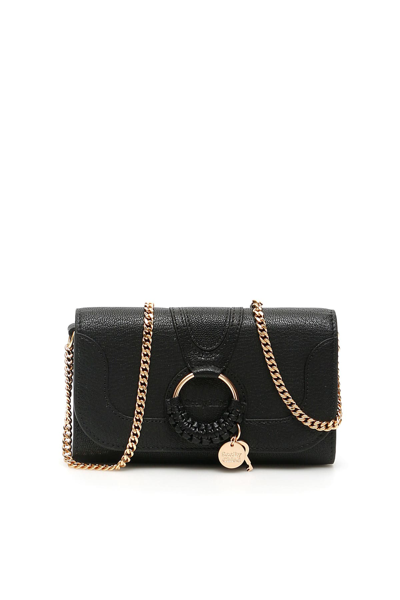 See By Chloé Hana Long Wallet Chain Mini Bag In Black