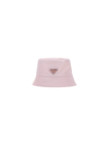 PRADA TRIANGLE LOGO PLAQUE DETAIL BUCKET HAT