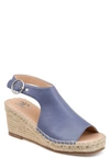 Journee Collection Crew Espadrille Wedge Sandal In Blue