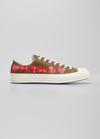 COMME DES GARÇONS X CONVERSE MEN'S MULTI HEART LOW-TOP SNEAKERS