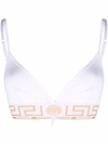 Versace Greca-border Stretch-cotton Jersey Bra In White