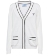 PRADA LOGO SILK CARDIGAN