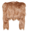 Dolce & Gabbana Faux-fur Cropped Jacket In Ecru' 3