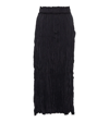 Totême Women's Crinkled Silk Midi Skirt In Black