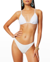 Ramy Brook Isla Low-rise Bikini Bottoms In White