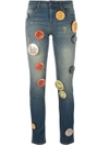 EACH X OTHER PIN BUTTONS EMBELLISHED JEANS,W16G16347D077611720386