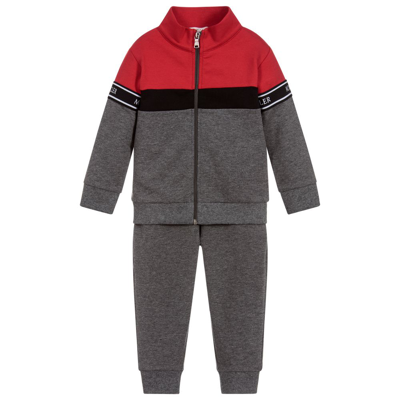 Moncler Baby Boys Cotton Tracksuit In Grey