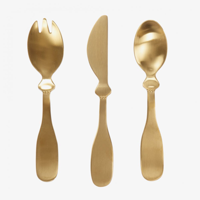 Elodie Gold Cutlery 3 Piece Set