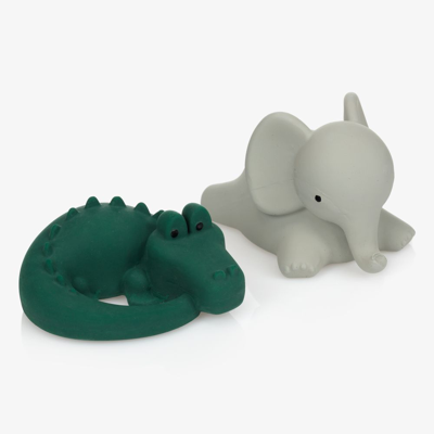 Liewood Rubber Bath Toys (2 Pack) In Green
