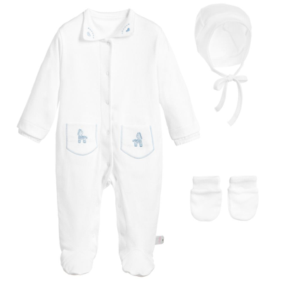 Sofija Boys White Babysuit Gift Set