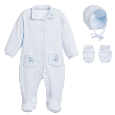 Sofija Boys Pale Blue Babysuit Gift Set