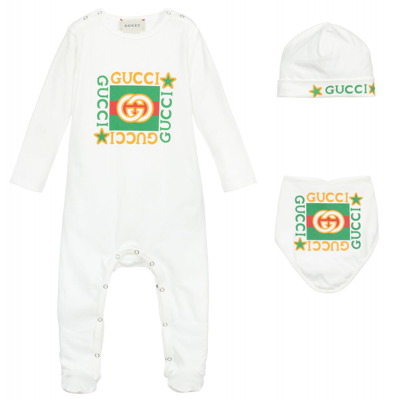 Gucci White Babygrow Gift Set