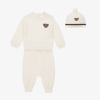 BURBERRY IVORY KNITTED TROUSER SET