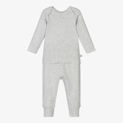 Bonpoint Grey Cotton Baby Trouser Set