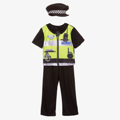 Dress Up By Design Kids'  Boys 3 Piece Police Officer Costume In Black