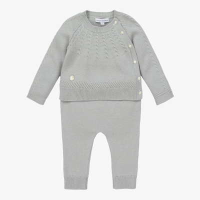 Beatrice & George Babies' Grey Knitted Wool Trouser Set