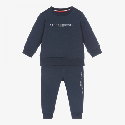 Tommy Hilfiger Blue Cotton Baby Tracksuit