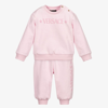 VERSACE GIRLS BABY PALE PINK LOGO TRACKSUIT