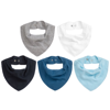 Pippi Baby Bandana Bibs (5 Pack) In Blue