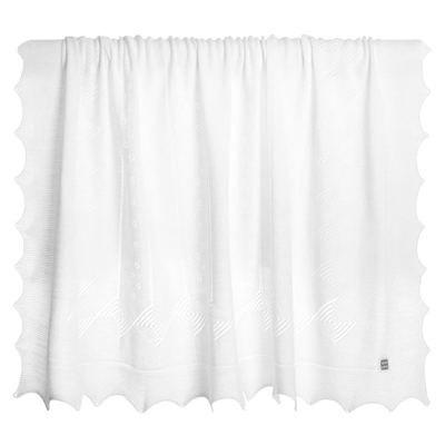 Minutus White Knitted Shawl (105cm)