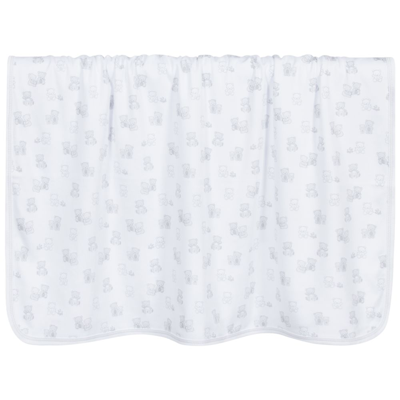 Kissy Kissy Pima Cotton Blanket (74cm) In White