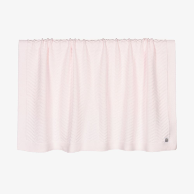 Minutus Girls Pink Knitted Blanket (90cm)