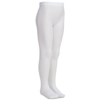 Country Kids' Girls White Opaque Tights