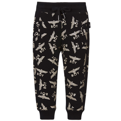 Boy London Kids'  Black & Gold Repeat Joggers