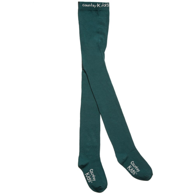 Country Teal Blue Cotton Tights In Green