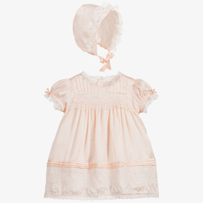 Beatrice & George Girls Pink 3 Piece Baby Dress Set
