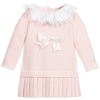 CARAMELO GIRLS PINK KNITTED COTTON DRESS