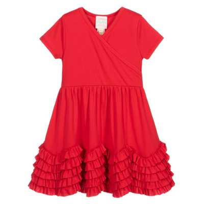 Lemon Loves Layette Babies' Girls Red Ruffle Dress
