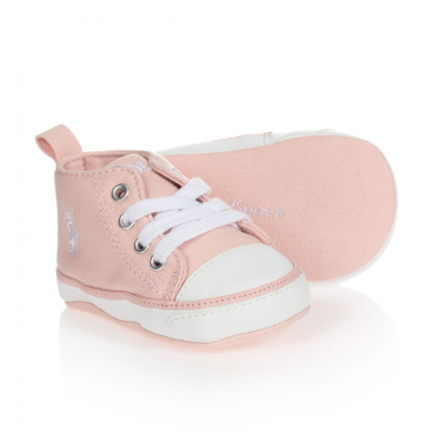 Ralph Lauren Babies' Girls Pink High Top Trainers