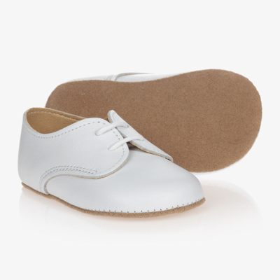 Early Days Babies' White Leather Pre-walker Shoes