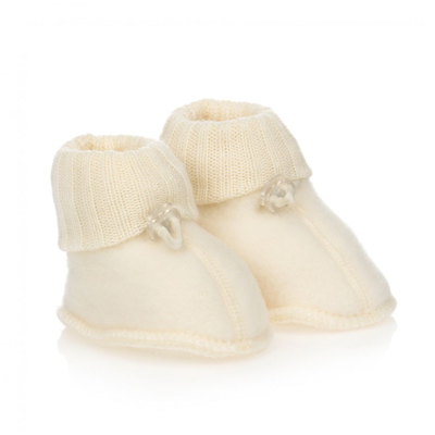 Joha Babies' Ivory Thermal Wool Booties