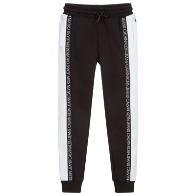 Calvin Klein Boys Black & White Logo Joggers