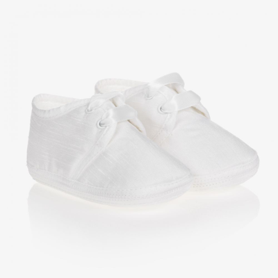 Early Days Babies' White Silk Pre-walker Shoes