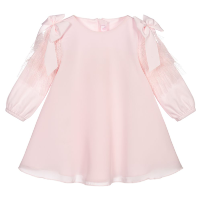 Sofija Girls Silky Pink Cotton Baby Dress