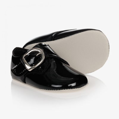 Early Days Baypods Babies' Boys Black Patent Pre-walker Shoes