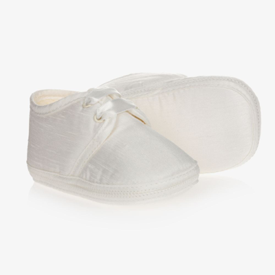 Early Days Babies' Ivory Silk Pre-walker Shoes