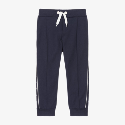 Fendi Kids' Boys Navy Blue Logo Joggers