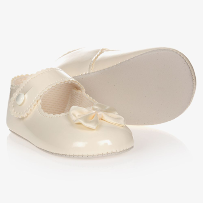 Early Days Baypods Babies' Girls Ivory Patent Pre-walker Shoes