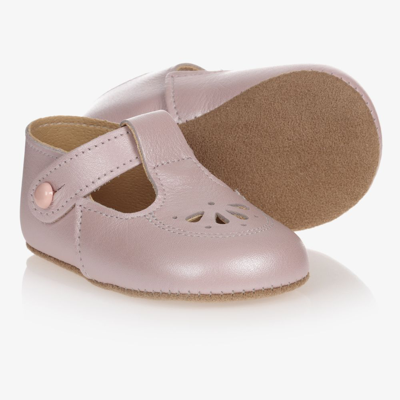 Early Days Babies' Girls Pink Leather Pre-walker Shoes