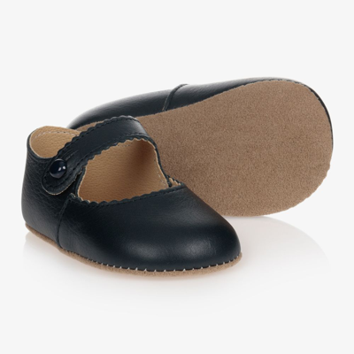 Early Days Babies' Girls Blue Leather Pre-walker Shoes