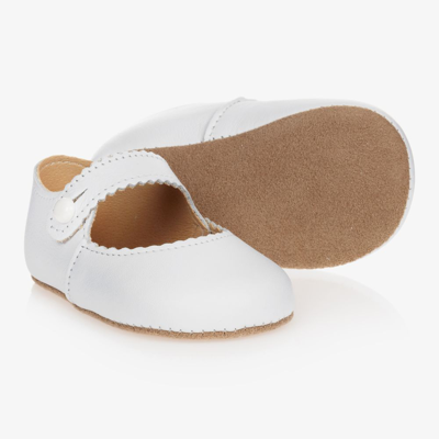 Early Days Babies' Girls White Leather Pre-walker Shoes
