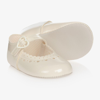 EARLY DAYS BABY GIRLS IVORY PATENT PRE-WALKER SHOES
