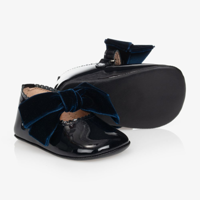 Children's Classics Babies' Girls Blue Leather Pre-walker Shoes